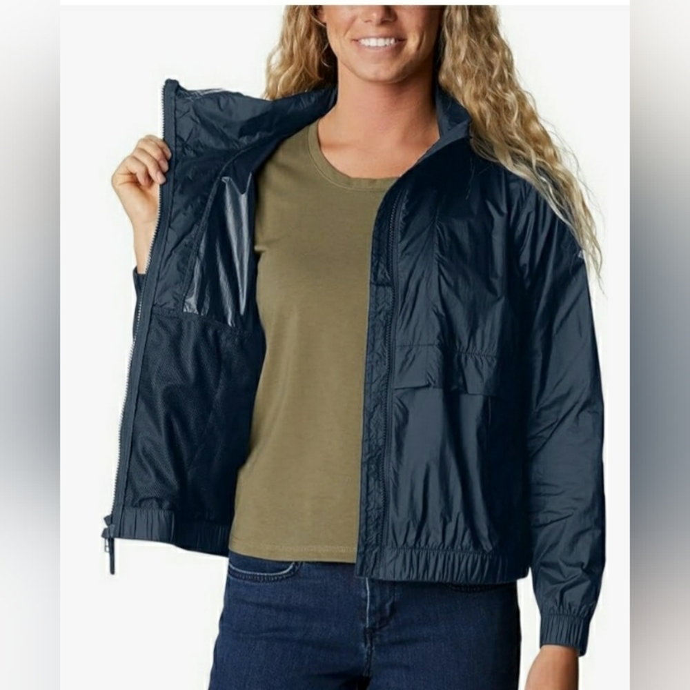 Columbia Sunny City Windbreaker jacket NWT size Large dark blue